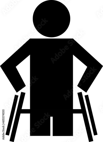 Vector signs and symbols of competitive sports for people with disabilities.