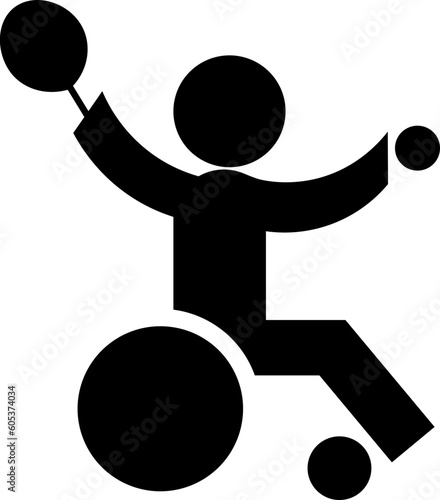 Vector signs and symbols of competitive sports for people with disabilities.