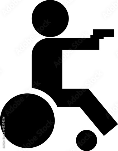 Vector signs and symbols of competitive sports for people with disabilities.
