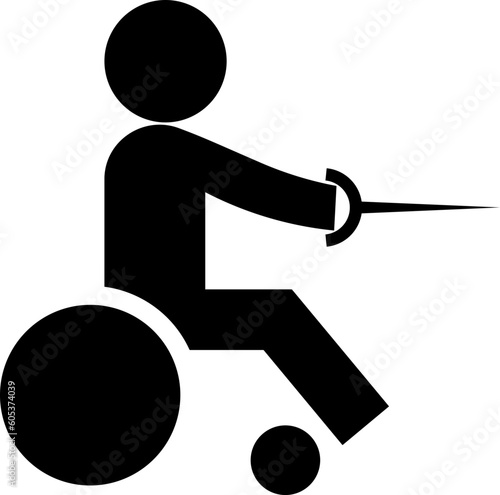 Vector signs and symbols of competitive sports for people with disabilities.