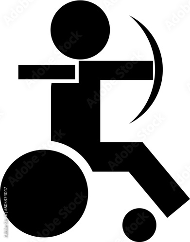 Vector signs and symbols of competitive sports for people with disabilities.