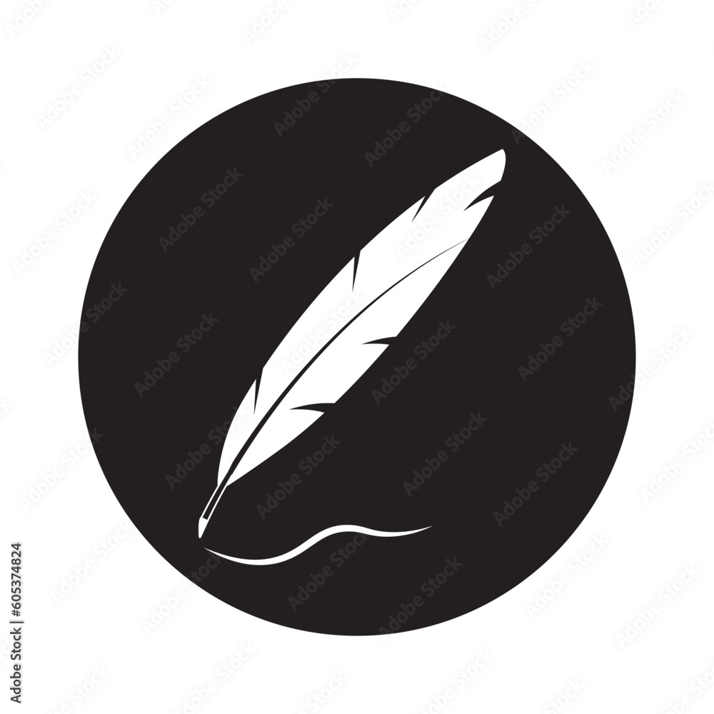 quill feather pen signature logo quill feather pen signature logo