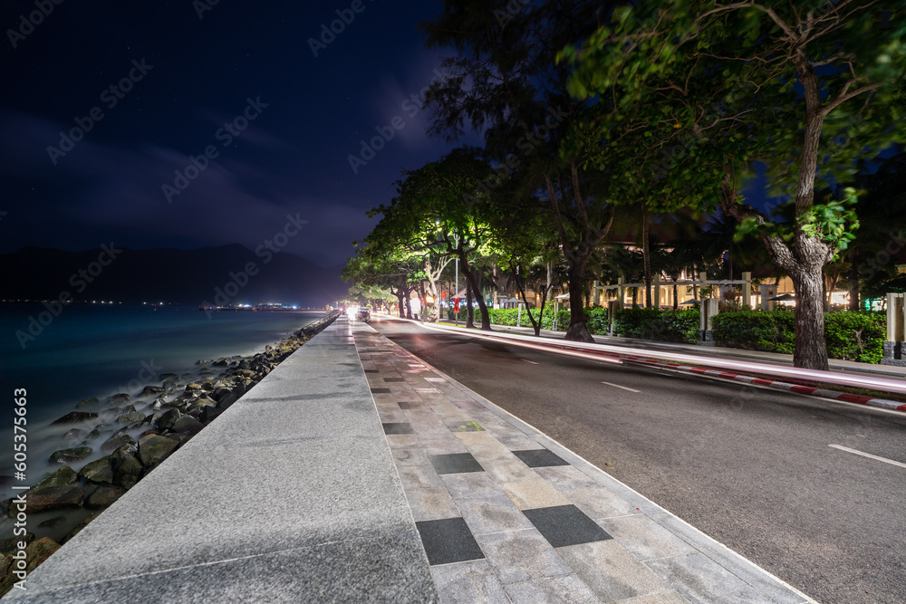 Night view in Con Son town. Con Dao island is one of the famous destinations in southern Vietnam