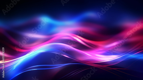 Abstract futuristic background with pink blue glowing neon moving high speed wave lines and bokeh lights. Data transfer concept Fantastic wallpaper