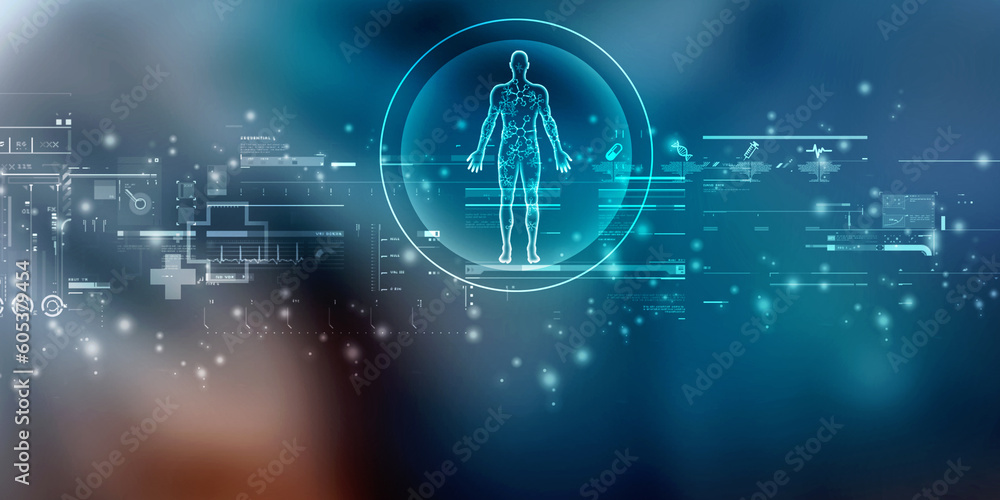 2D illustration medical structure background