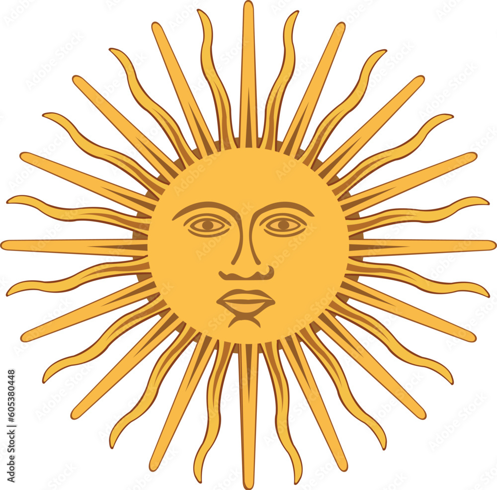 Sun symbol image of the Argentine flag Sun symbol image of the Argentine flag