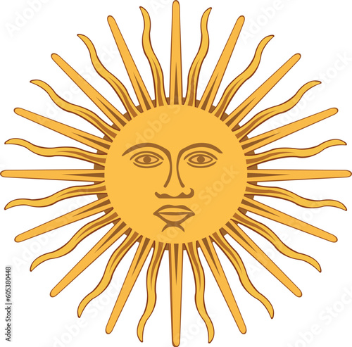 Sun symbol image of the Argentine flag