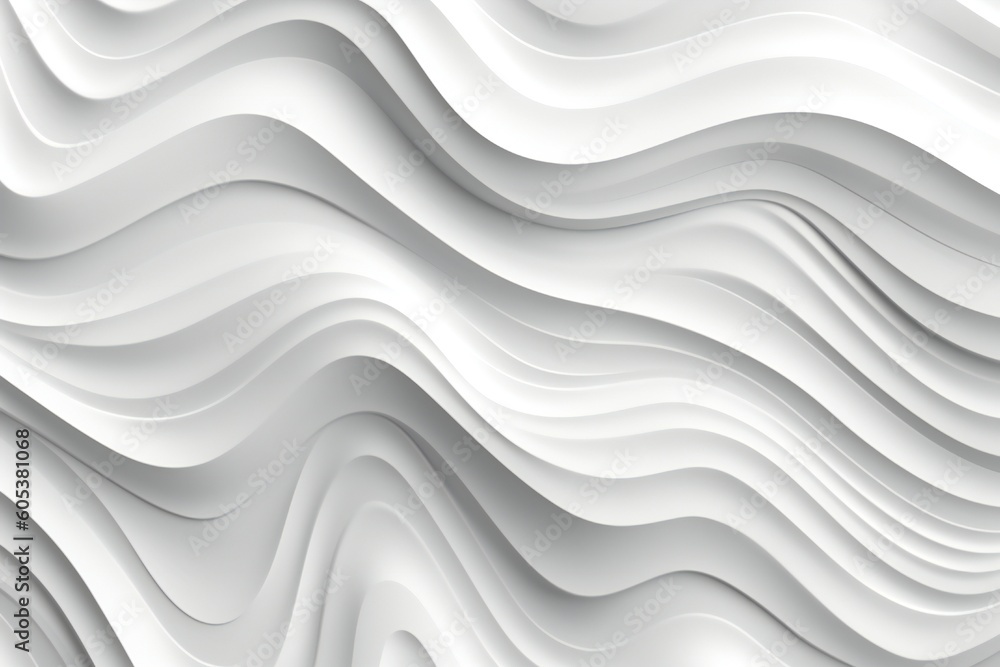 Obraz premium Abstract White Silky Smooth Elegant Ornate Texture Generative AI 