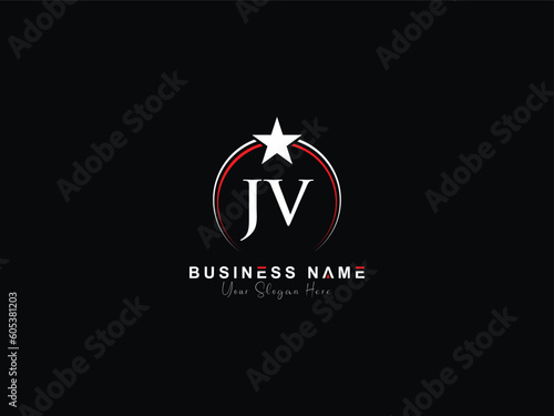 JV abstract logo, premium Jv vj initial logo icon