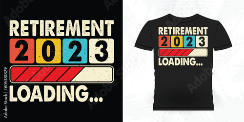 Funny Retirement Pension Retired Retro Vintage Retirement T-shirt Design