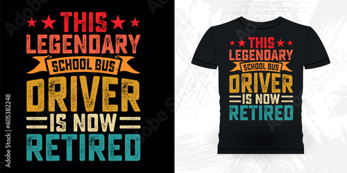 Funny Driver Retirement Pension Retired Retro Vintage Retirement T-shirt Design