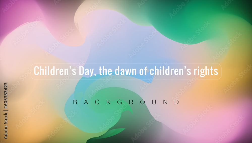 Children’s Day, the dawn of children rights gradient background