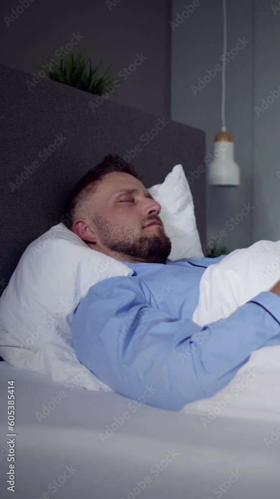 Man Sleeping In Bed Man Sleeping In Bed