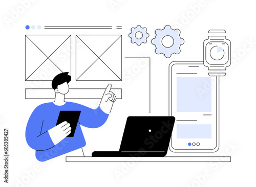 Usability testing abstract concept vector illustration.