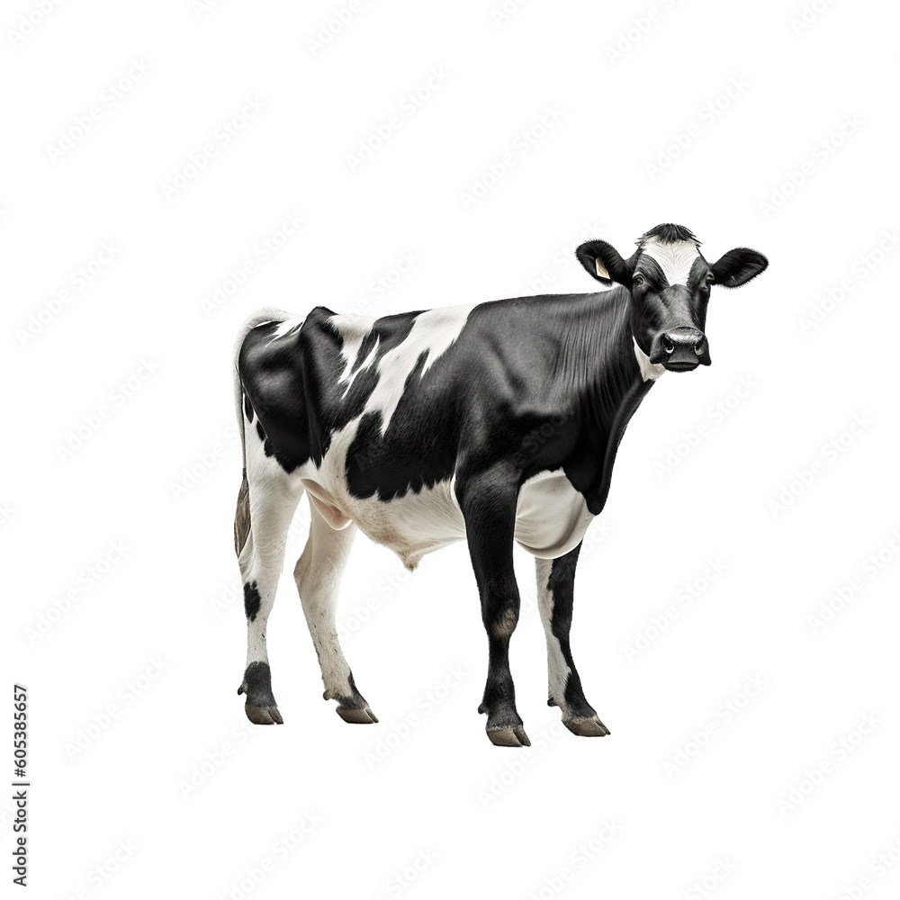 cow on transparent background Generative AI