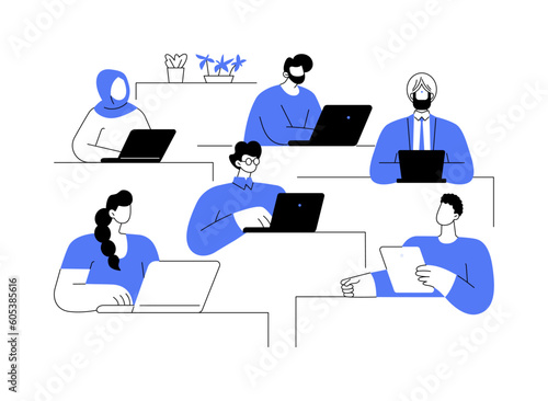 Equality at a workplace abstract concept vector illustration.