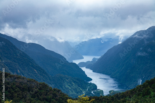 Typical weather in Doubtful Sound Fiordland National Park South Island New Zealand