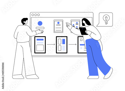 Prototype product abstract concept vector illustration.