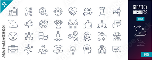 Best collection Strategy line icons. Cooperation, Human Resources, man, ...