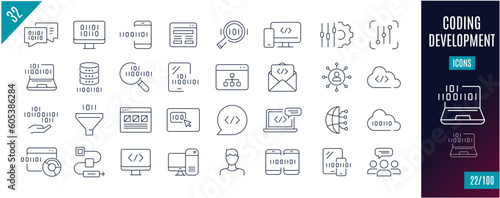 Best collection coding line icons. Programming, Manager,...