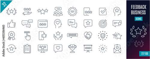Best collection Feedback line icons. Support, Discussion,...