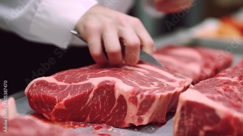 Raw Beef, Kebab preparation and cooking, AI Generative