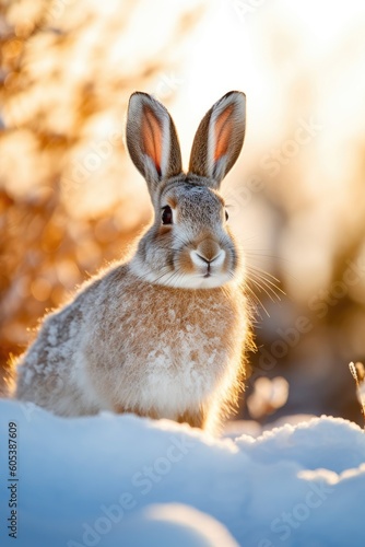 Snowshoe Hare. Generative AI