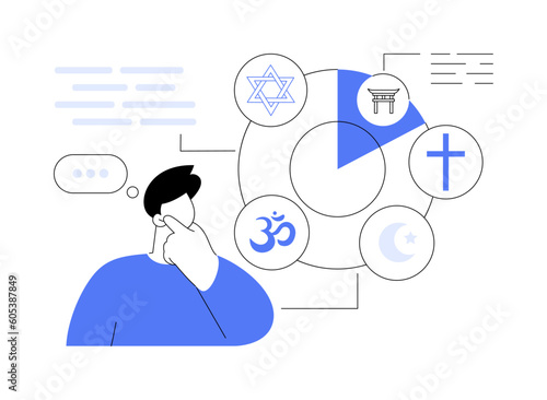 Religious symbol abstract concept vector illustration.