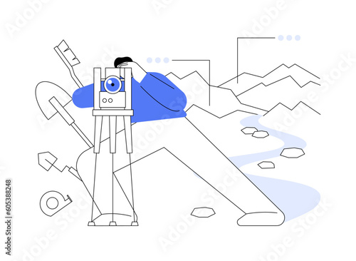 Geomorphology abstract concept vector illustration.