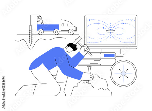 Geophysics abstract concept vector illustration.