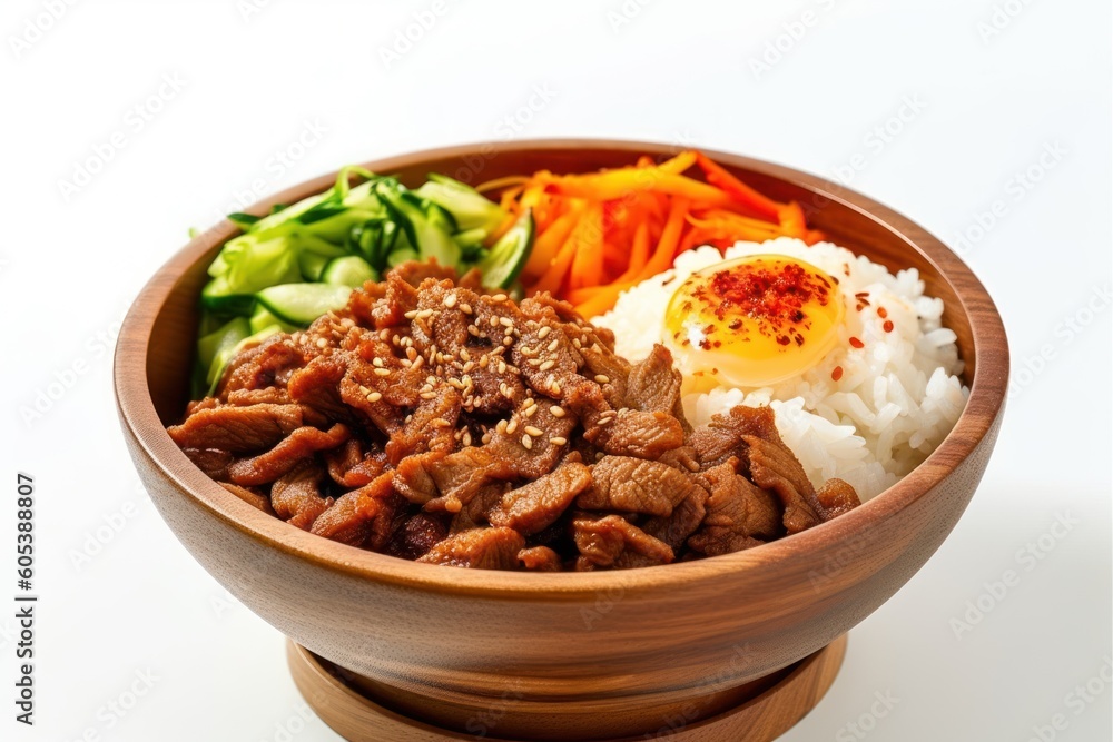 Bulgogi rice bowl is a gui made of thin marinated slice Food photography Bulgogi rice bowl is a gui made of thin marinated slice Food photography