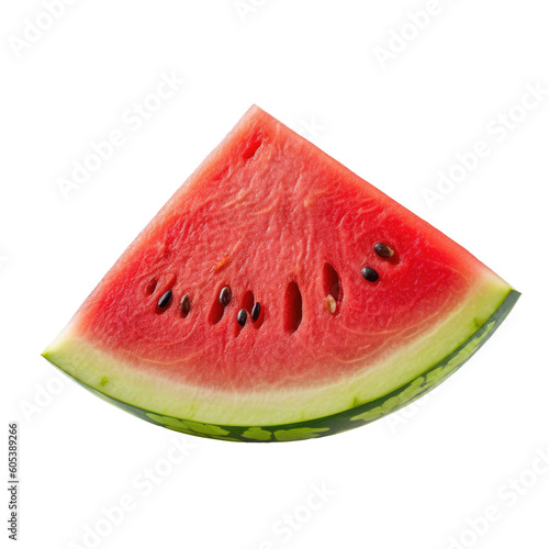 Watermelon slice isolated on white background. Created with Generative AI tools