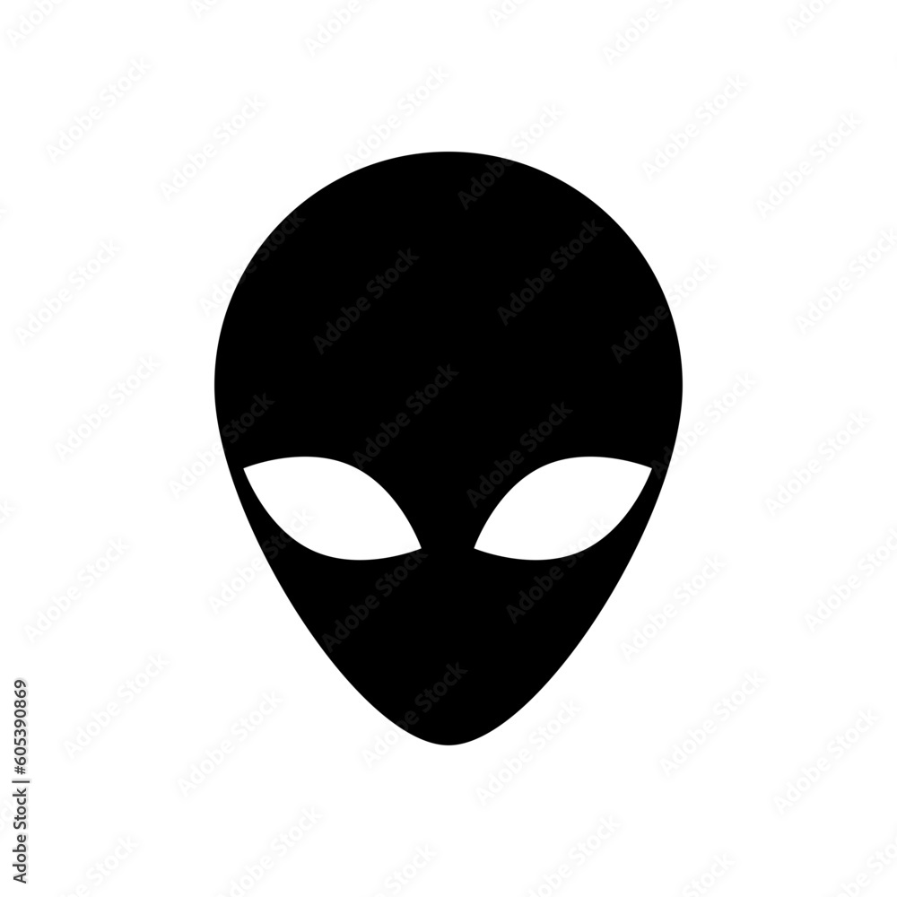 alien head, vector logo icon alien head, vector logo icon