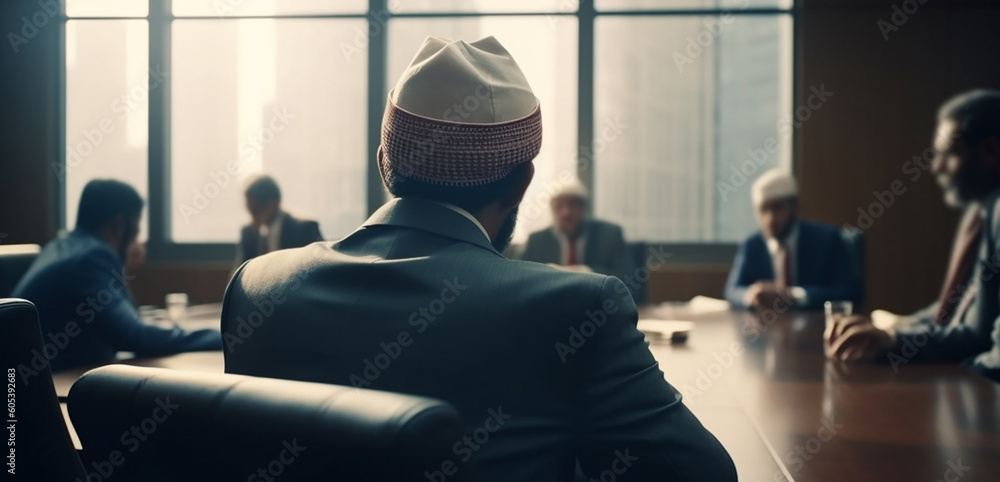 Arabic business man at office. Generative Ai Arabic business man at office. Generative Ai