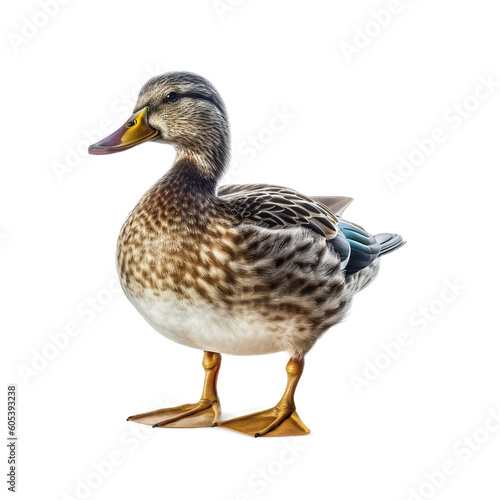 Duck isolated on transparent background Generative AI © mooxlabs