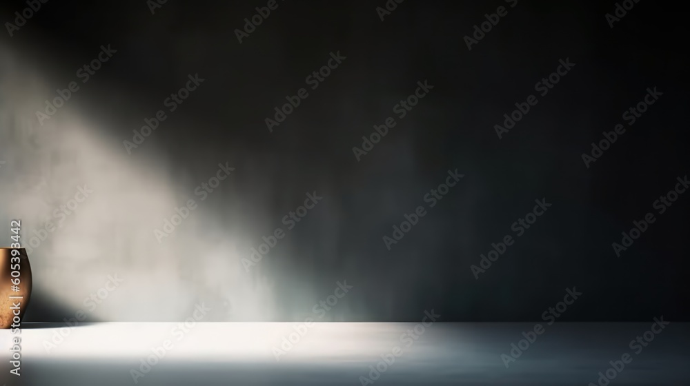 Empty light dark wall with beautiful chiaroscuro. Minimalist background for product presentation, mock up Empty light dark wall with beautiful chiaroscuro. Minimalist background for product presentation, mock up