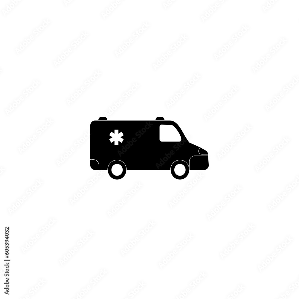 Ambulance car icon isolated on white background Ambulance car icon isolated on white background