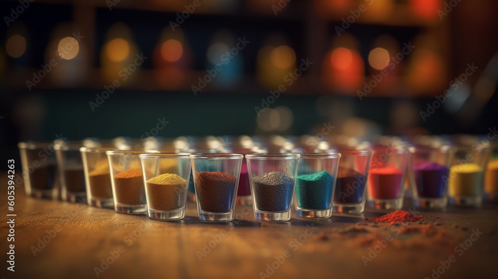 Set of spicy ingredient. Generative Ai Set of spicy ingredient. Generative Ai