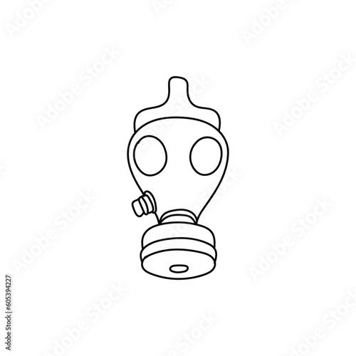 Safety Gas Mask Line Modern Creative Logo photo