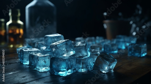 Ice cubes. Generative Ai