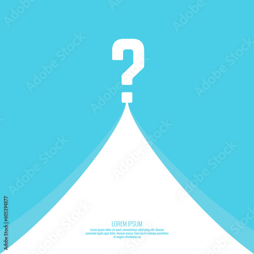 Question mark icon. Help symbol. FAQ sign on blue background. Vector quiz symbol.