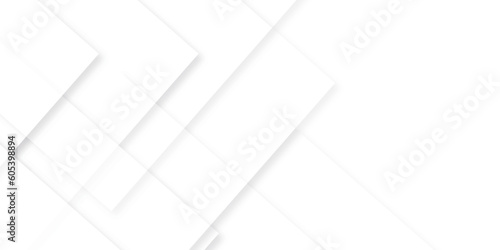  Modern Abstract white background design with layers of textured white transparent material in triangle and squares shapes. White color technology concept geometric line vector background.
