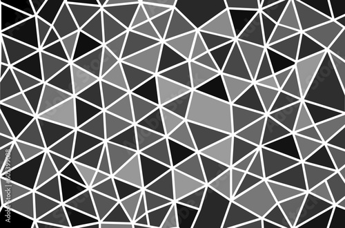 Abstract background illustration of polygons of different shapes and different shades of gray. Vector graphics