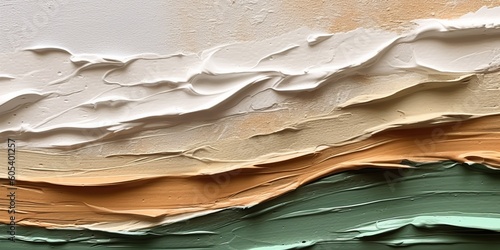 Wallpaper Mural AI Generated. AI Generative. Illustration of oil drawing on canvas with sea side waves illusion in minimal style. Graphic Art Torontodigital.ca