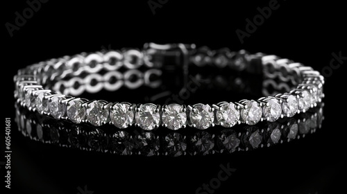 Slika na platnu diamond tennis bracelet Generative AI
