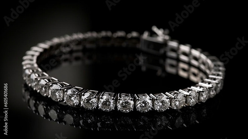 diamond tennis bracelet Generative AI