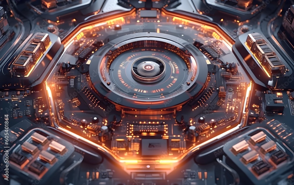 Fototapeta premium AI-Generated Ultra High-Res Images: The Future of Electronics. Generative AI.