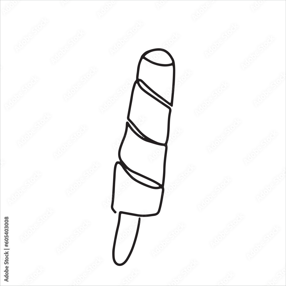 continuous line one line summer ice cream fresh name logo dessert hand drawn illustration vector continuous line one line summer ice cream fresh name logo dessert hand drawn illustration vector