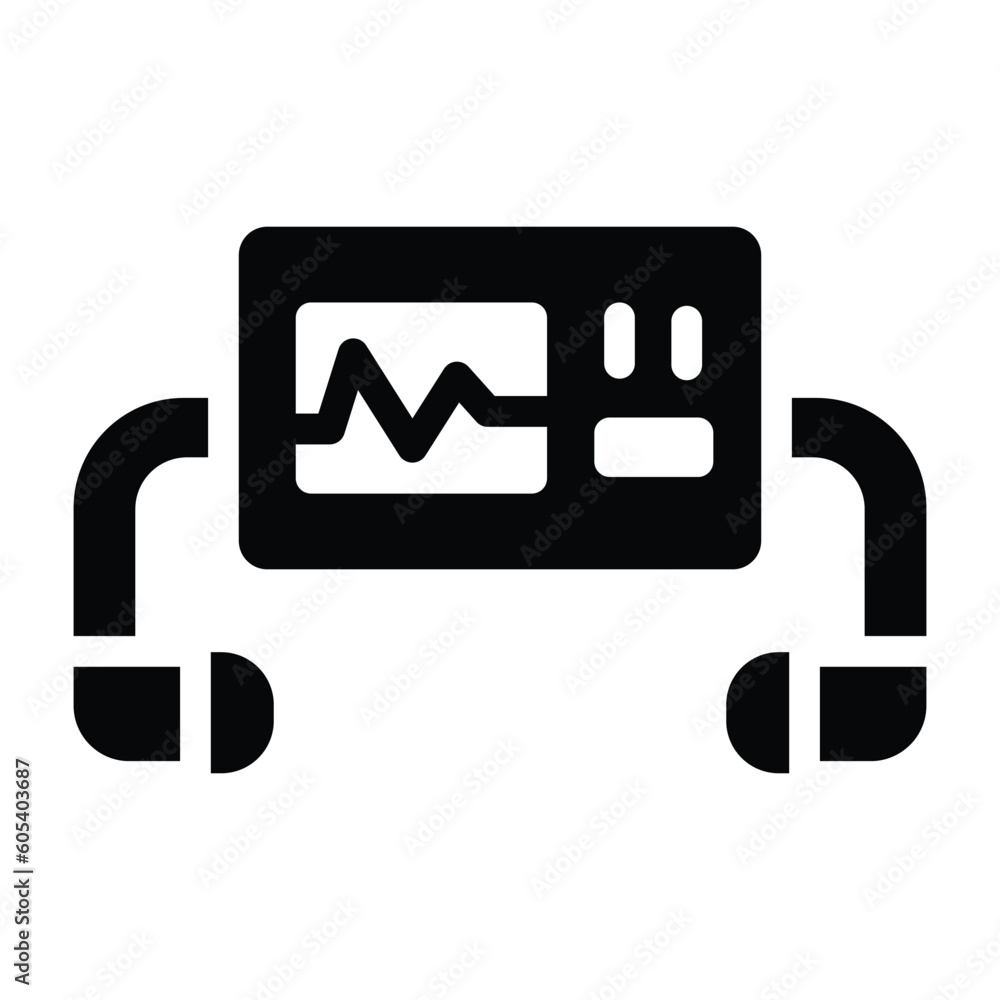 Fototapeta premium defibrillator line icon illustration vector graphic