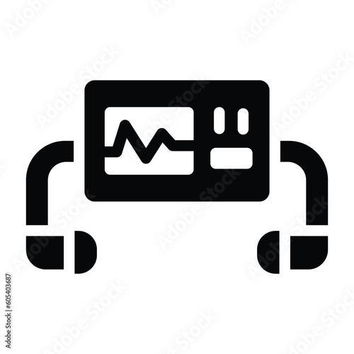 defibrillator line icon illustration vector graphic
